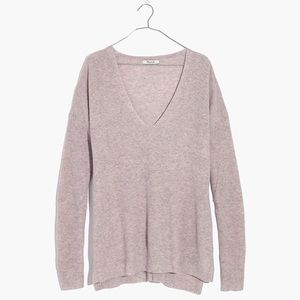 Madewell Warmlight V-Neck Pullover- Grey - Small